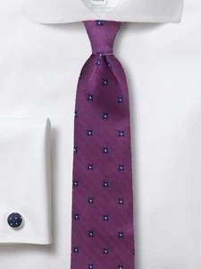 Brooks Brothers Makers Mens English Silk Tie Purple Blue Floral Box Necktie - Picture 1 of 14