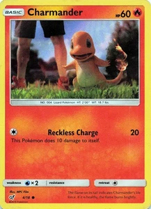 Charmander (Holo Common) 4/18 - HOLO - Detective Pikachu - LP/MP - Picture 1 of 2