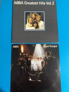 ABBA LP Vinyl Record Lot Greatest Hits vol.2 + Super Trouper Atlantic Records - Foto 1 di 16