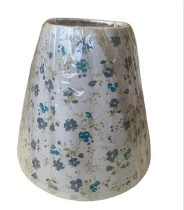 Empire Lamp Shade: 6" Tall Floral Fabric Over White Plastic - Picture 1 of 8
