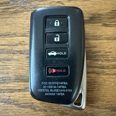 OEM 2015 - 2020 LEXUS RC F СМАРТ-КЛЮЧ ДИСТАНЦИОННЫЙ БРЕЛОК FCC: HYQ14FBA РАЗБЛОКИРОВАННЫЙ ХОРОШИЙ! - Изображение 1 из 4