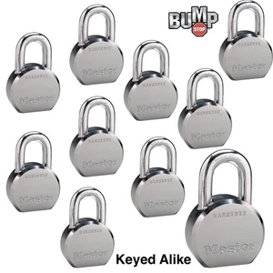 Master Lock High Security Padlocks -Ten (10) Keyed Alike w/ BumpStop 6230NKA-10 - Picture 1 of 3