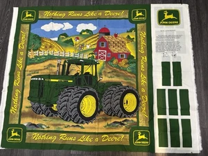 John Deere Tractor Fabric Panel - Wall Hanging - Farm - Cut n Sew X2 *READ* - Picture 1 of 5