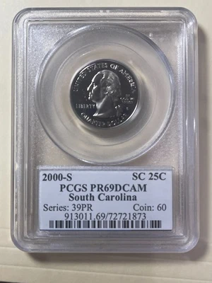 2000-S South Carolina Quarter PCGS Graded PR69 DC - Image 1 of 2