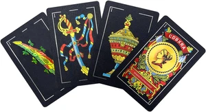 Spanische Spielkarten Schwarz Deck PVC Wasserdicht | Puerto Rico Mexikanische Briscas - Bild 1 von 12