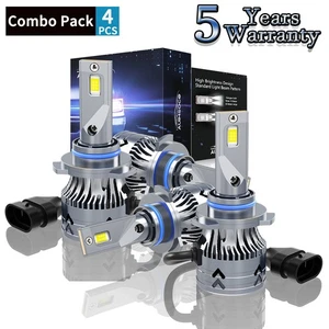 For Chevrolet Express 2500 1996-2021 6500K Cool White LED Headlight Bulbs Bright - Picture 1 of 11