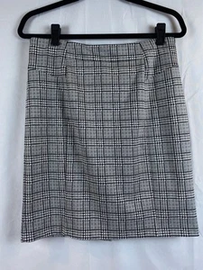 Michael Kors Women’s Size Medium Black Gray White Herringbone Pencil Skirt - Picture 1 of 6