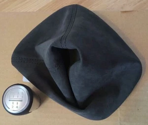 BMW Genuine Performance E46 5 Speed Alcantara Shift Knob & Alcantara Gaiter Boot - Picture 1 of 2