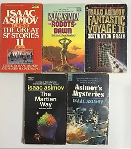 Isaac Asimov - Lot 5 Vintage Paperback Books - FIRST EDITION - Picture 1 of 17