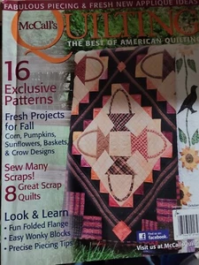 McCalls Quilting Magazine Sewing Patterns Sept/Oct 2014 16 patterns SR3 - Picture 1 of 8