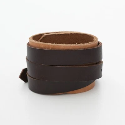 Brazalete de cuero hecho a mano para hombre - Brazalete y pulsera de doble envoltura Foto 1 de 3