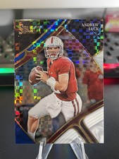 2023 Select Draft Picks Andrew Luck Blue and White Squares Prizm SP /100 (A2)