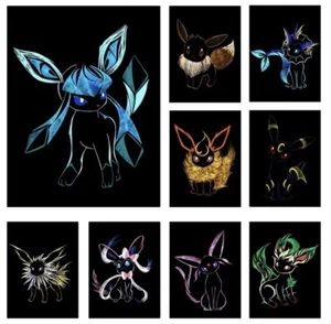 Pokemon Karten Art Eevee Pokemon Wandbild Pokemon Canvas - Bild 1 von 10