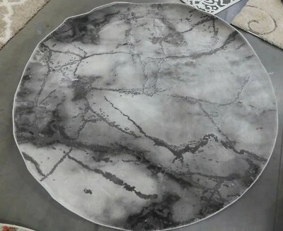 SILVER 5'-3" X 5'-3" Round Back Stain Rug, Reduced Price 1172625802 CFT877G-5R - Image 1 of 4