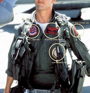 HALLOWEEN FANCY DRESS PROP TOP GUN MOVIE velkrö INSIGNIA 4-PATCH SET: ⭐Maverick⭐ - Picture 1 of 12