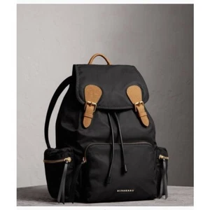 Authentic Burberry black nylon backpack/rugsack With dust bag - Picture 1 of 8