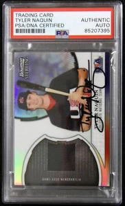 Tyler Naquin Signed 2011 Bowman Sterling USA Baseball Relic Card #USAR-TN PSA - Picture 1 of 2