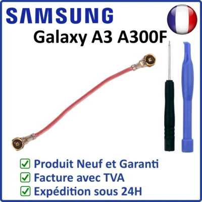 Cable Flexible Antena Coaxial Interna Rojo Del Samsung Galaxy A3 SM-A300F + - Imagen 1 de 4