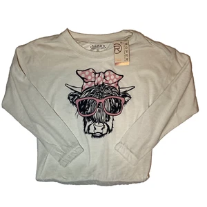 Roper Girls Western Heifer Long Sleeve Top Tan Size YTH XS New With Tags - Picture 1 of 2