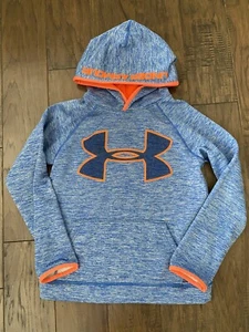 Under Armour Storm Twist Highlight Hood Blue w/ Orange Youth Medium - Picture 1 of 6