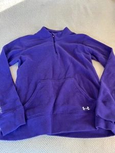Vellón Under Armour semi ajustado media cremallera púrpura talla M - Imagen 1 de 5