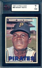 1967 TOPPS OPC O PEE CHEE #66 Manny Mota KSA 7 N-MINT Pittsburgh Pirates Card