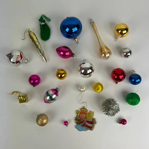 Pom pompones de plástico de colección decoraciones de árbol de Navidad vidrio Baubles x23 paquete #15 - Imagen 1 de 6