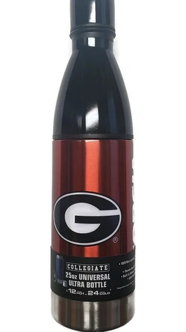NCAA Georgia Bulldogs Universal Ultra Water Drink Bottle Stainless Steel 25oz Cover