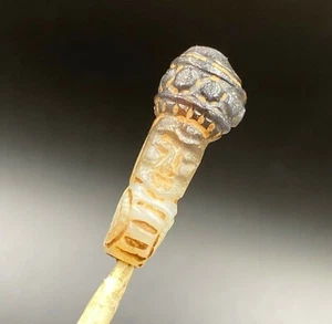 Ancient South East Asian Burmese Pagan Dynasty Antiquities Glass Amulet Old Bead - Picture 1 of 12