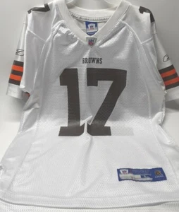 Cleveland Browns EDWARDS #17 Reebok Jersey Boys Youths L Large 14-16 White Rbk - Picture 1 of 6