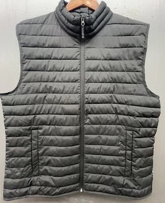 Gap Puffer Vest Men XL Black Cold Control Water Resistant Coated Zip Hike Jacket - Image 1 of 4