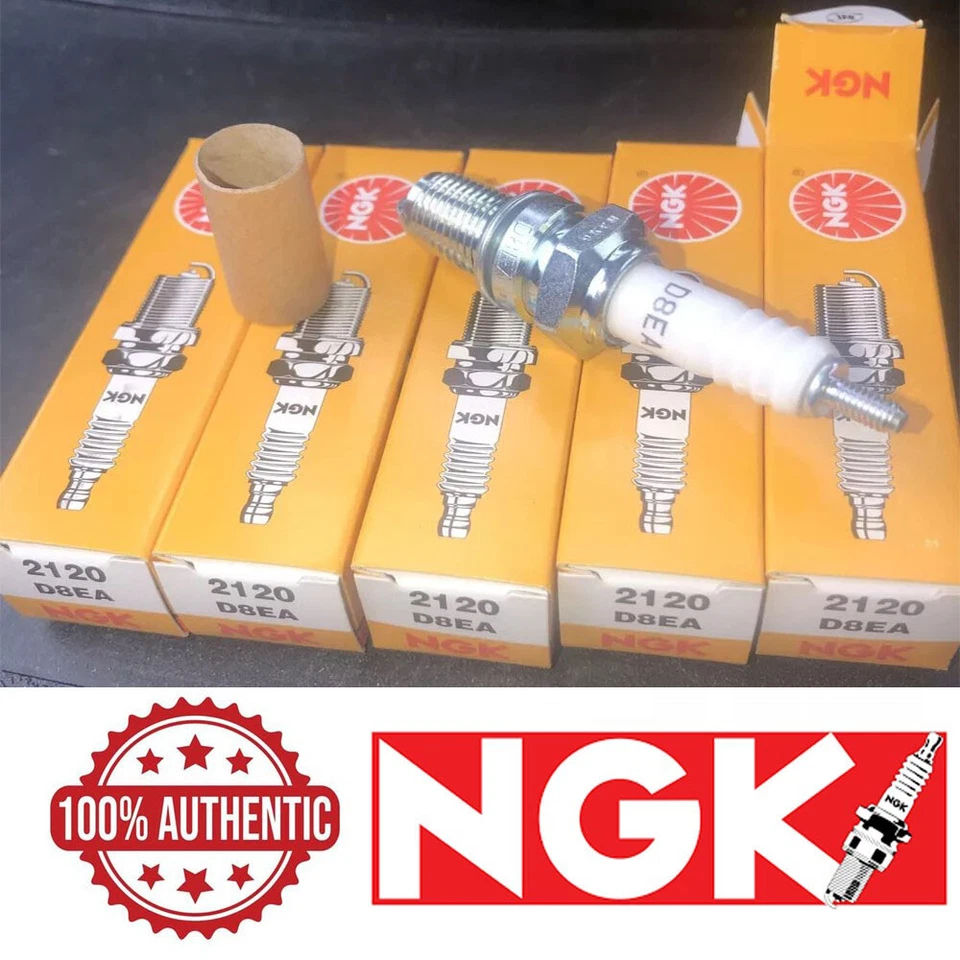 5x Spark Plug For D8EA Standard Spark Plug 12mm 3/4 Reach Dirt Bikes Sport Bikes - Image 1 of 1