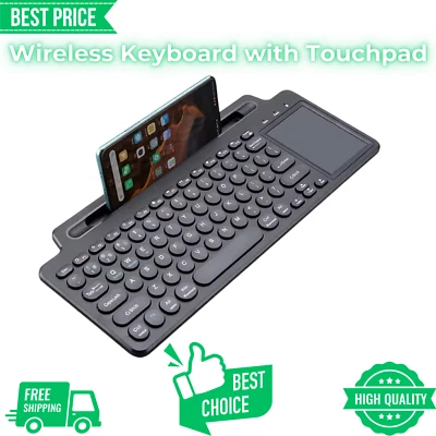 Wireless Bluetooth Keyboard w/ Touchpad for MAC iOS Android iPad Tablet Windows - Image 1 of 4