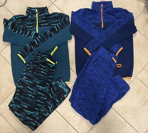 Boys XL 18/20 Fleece Sets Tek Gear ~1/4 Zip Jacket Pullover / Cuffed Joggers - Picture 1 of 21