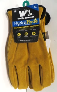Wells Lamont XL Hydra Hyde Water Resistant Cowhide Leather Breathable Gloves Nwt - Picture 1 of 6