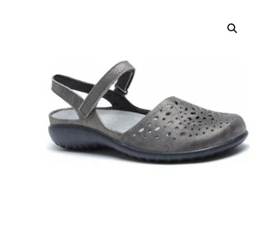 NEW IN BOX NAOT Arataki Gray Shimmer leather sandal, US size 4.5/5 EU size 35 - Picture 1 of 8