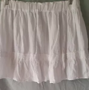 Cotton On White Skirt Short Cotton Size 20 42- 48" Waist - Picture 1 of 6