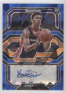 2021-22 Panini Prizm Draft Picks Blue Ice /75 Kessler Edwards Rookie Auto RC