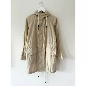 MHL Margaret Howell Beige Coat Windbreaker Size S Relaxed 44" Chest Hooded - Picture 1 of 14