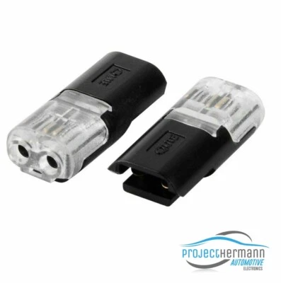 DE 2x Auto Stecker Steckverbindung Steckverbinder KFZ Kabel 2 Polig Wasserdicht