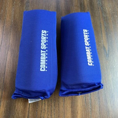 Combat Sports Mens Blue International Grappling Training Shin Guards Size M - Image 1 of 3