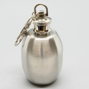 Grenade Belt Clip Hip Flask stainless steel spirits whisky brandy alcohol drink - Picture 1 of 3