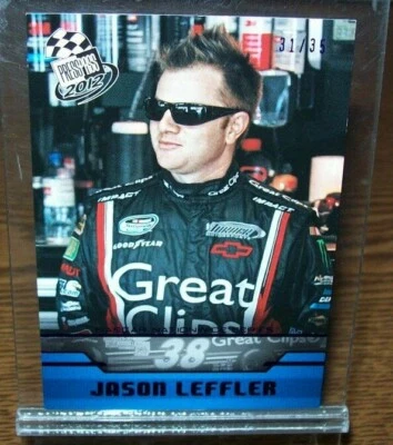 JASON LEFFLER #41 PRESS PASS RACING 2012 PURPLE NUMBERED CARD 31/35 MADE - Image 1 of 2