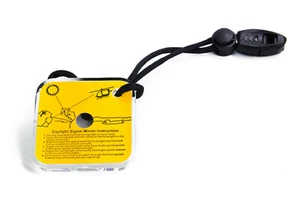 Signalspiegel mit Schlaufe Survival Rettungsspiegel Sonnenspiegel Heliograf  - Bild 1 von 4