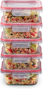 Pyrex Freshlock Square Glass Food Storage Containers Set (10 Piece) - Picture 1 of 5