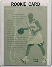 1/1 DAMON STOUDAMIRE 1995 CLASSIC IMAGES CARD #6 PRINTING PLATES TORONTO RAPTORS
