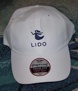 NEW IMPERIAL TRUE FIT Lightweight Golf Cap Hat LIDO GOLF CLUB White Adjustable - Picture 1 of 5