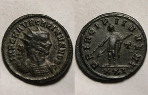 Rare Original ancient Roman coin Carinus billon Antoninianus Prince baton, spear - Picture 1 of 4