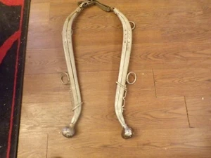 Antique All Metal Horse Hames with Brass Knobs Barn Fresh ! - Picture 1 of 6