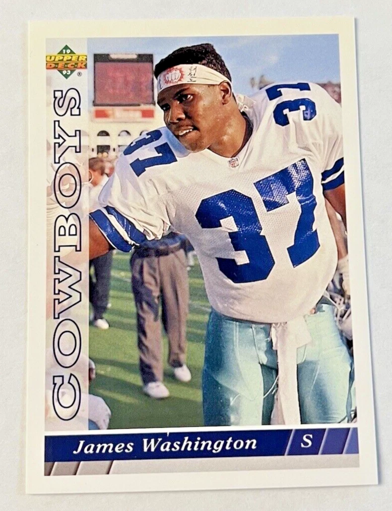 1993 Upper Deck NFL Football Trading Card #D9 James Washington Dallas Cowboys